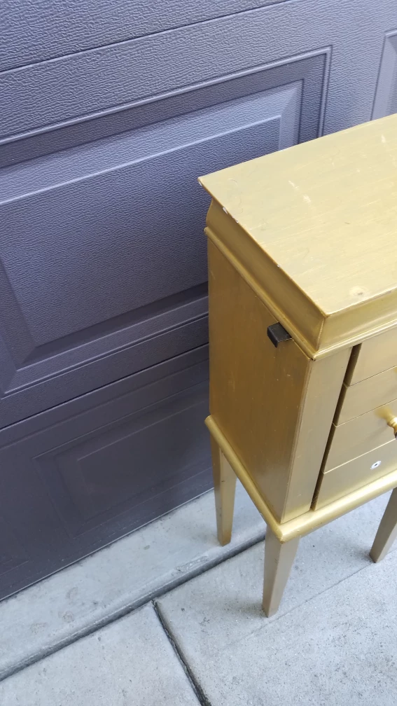 Gold Jewelry Armoire with 3 Drawers - photo 3