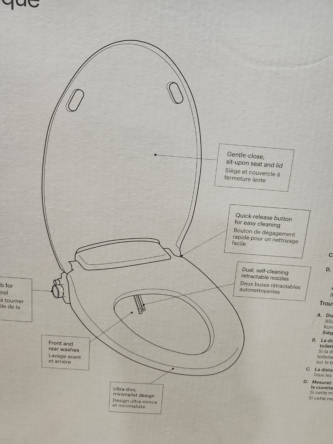 Brondell toilet seat bidet non electric - photo 2