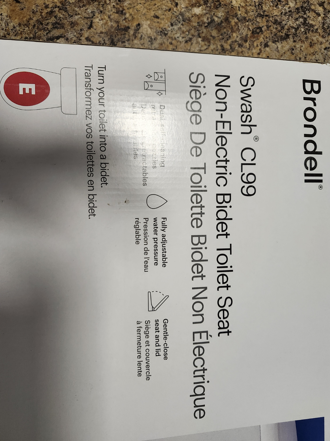 Brondell toilet seat bidet non electric - photo 4