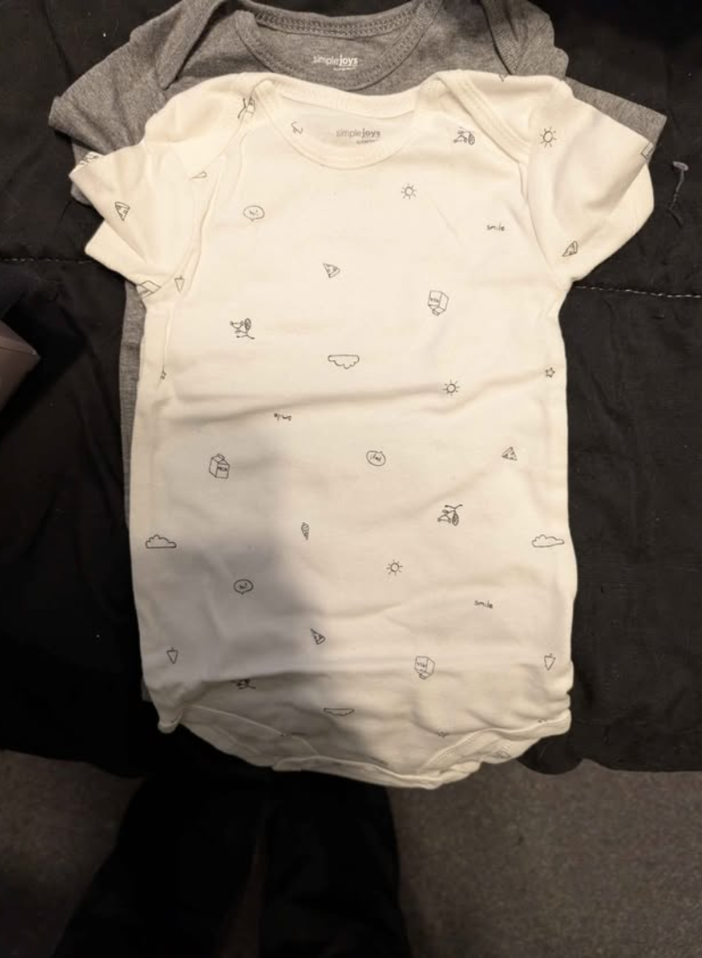 Three Simple Joys Baby Bodysuits + Sensory Toy + Gift Bag - photo 3