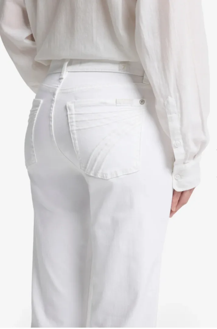 7 For All Mankind Slim Illusion Tailorless Dojo White Jeans thumbnail