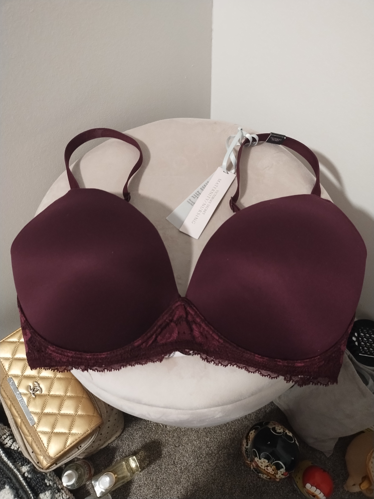 Victoria's Secret Burgundy Lace Push-Up Bra 32DDD