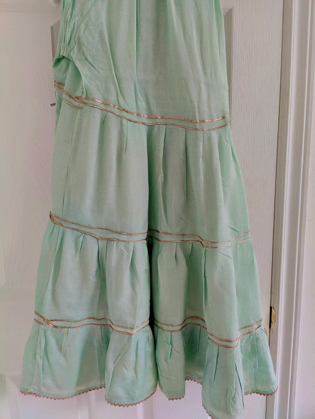 Beautiful Mint Green Suit with Sharara image indicator(3)