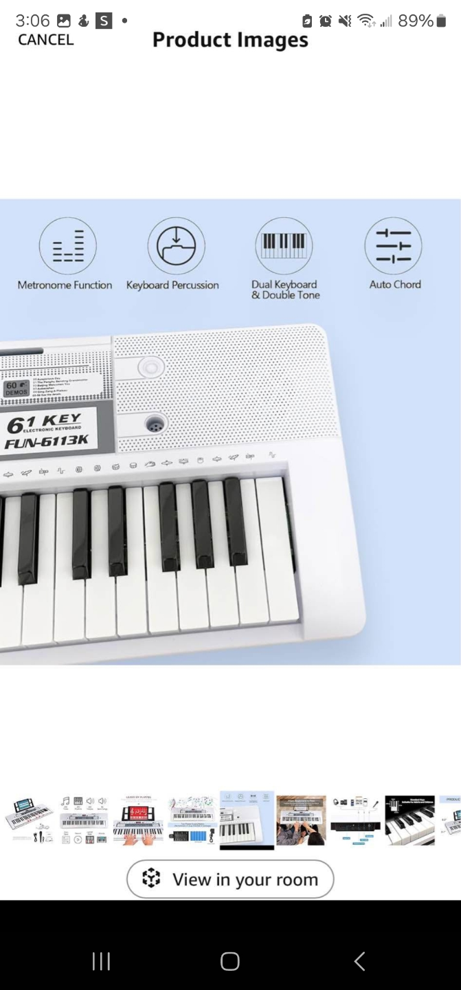 Funtek 61-Key Electronic Keyboard Piano - photo 4