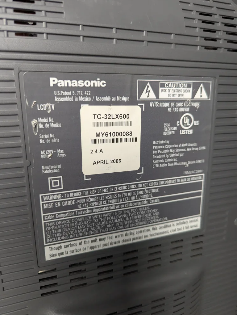 Sanyo and Panasonic LCD TVs image indicator(5)