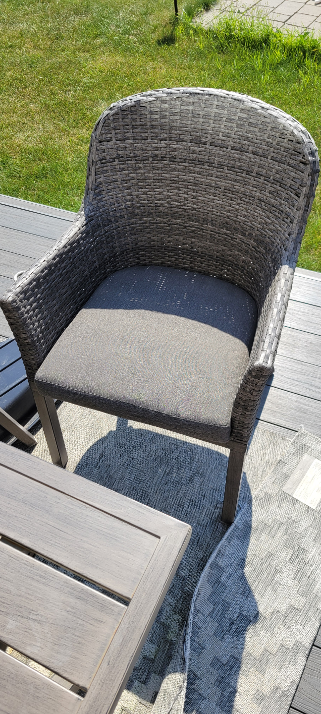 Patio Set: Table and 6 Chairs with Telescopic Umbrella - photo 2