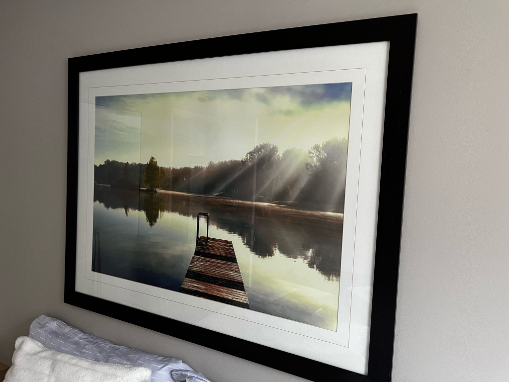 Large Framed Lake Photo Print