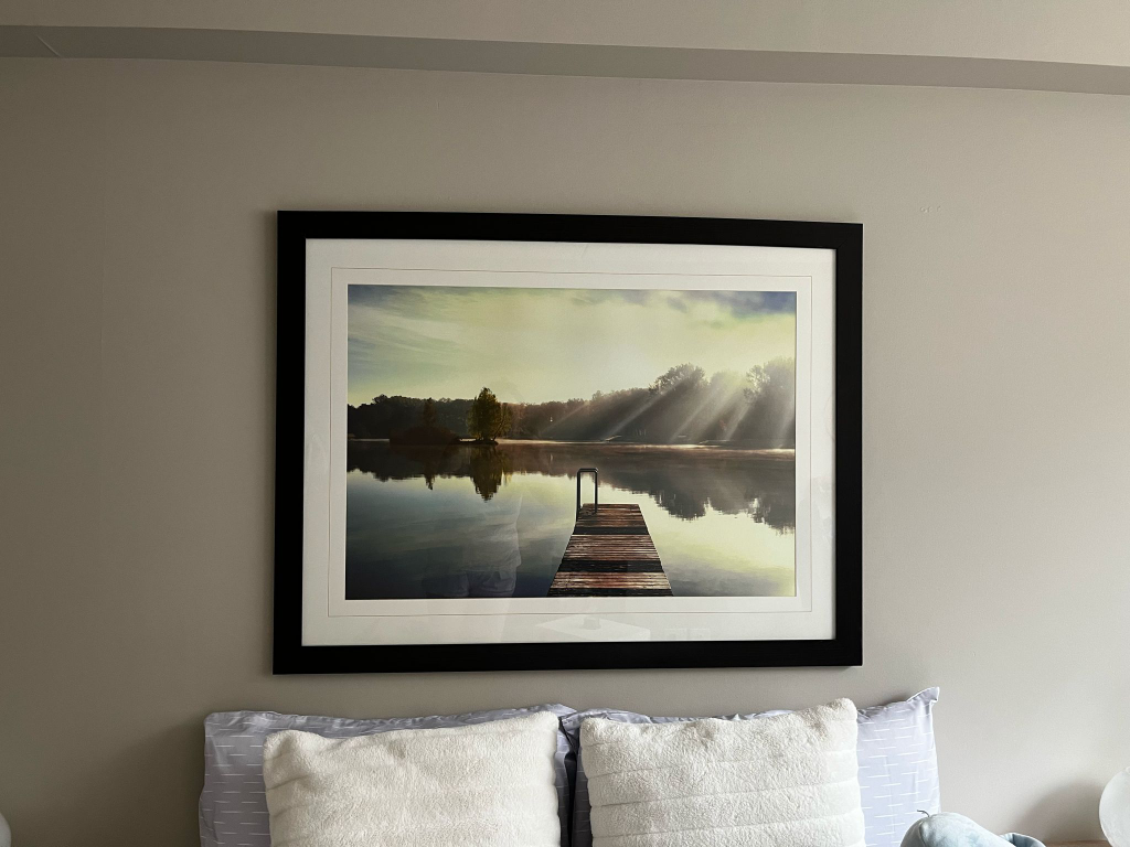 Large Framed Lake Photo Print - photo 2