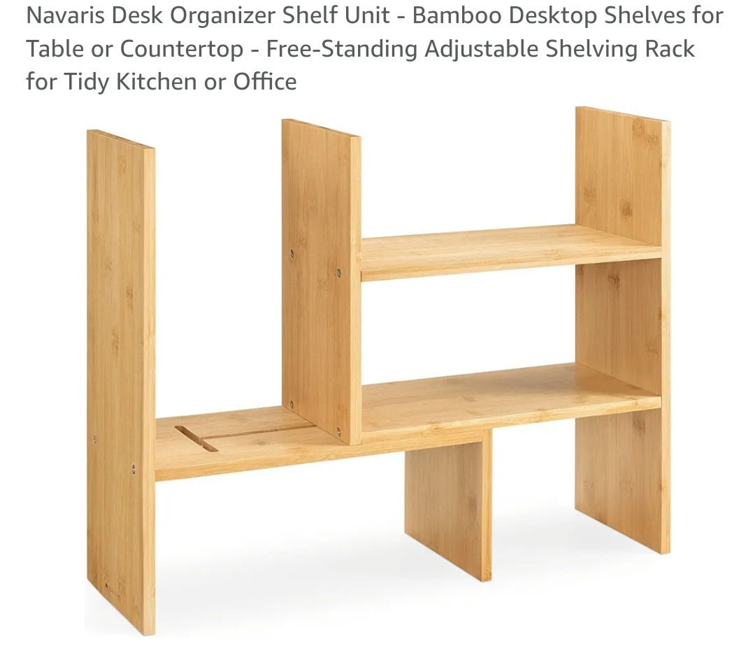 💚Homfa Bamboo Mini Book Shelf Organizer - photo 3