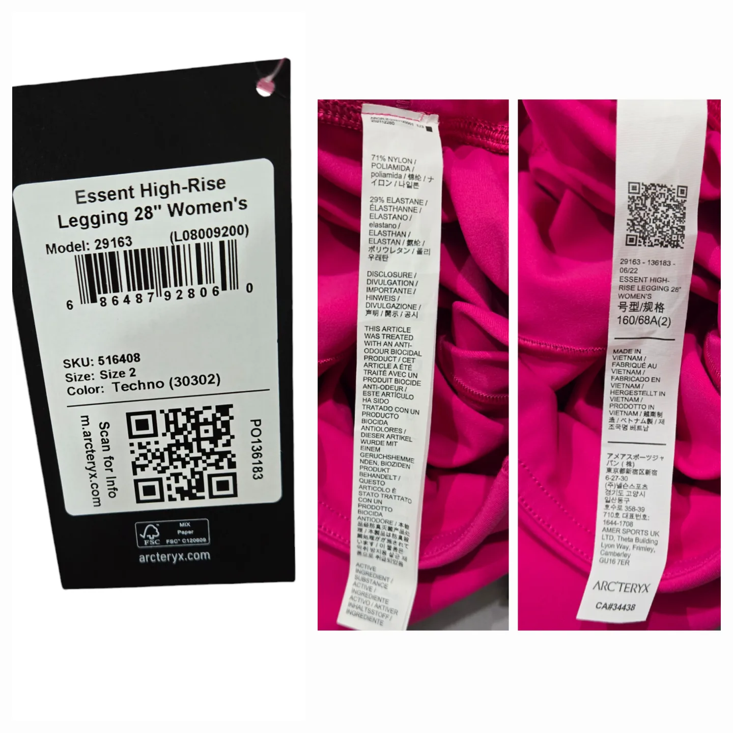 BNWTT Arc'teryx Essent High-Rise Leggings Size  2 image indicator(5)