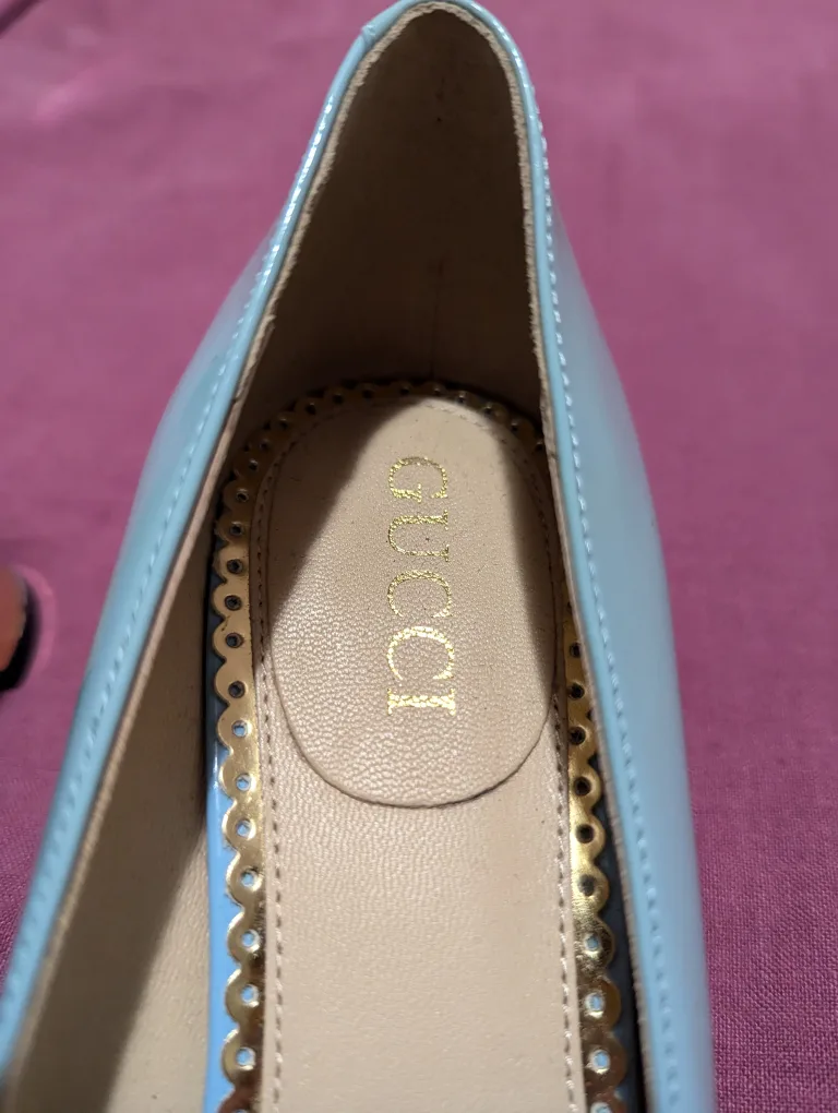 Gucci Light Blue Patent Leather Mary Janes image indicator(2)