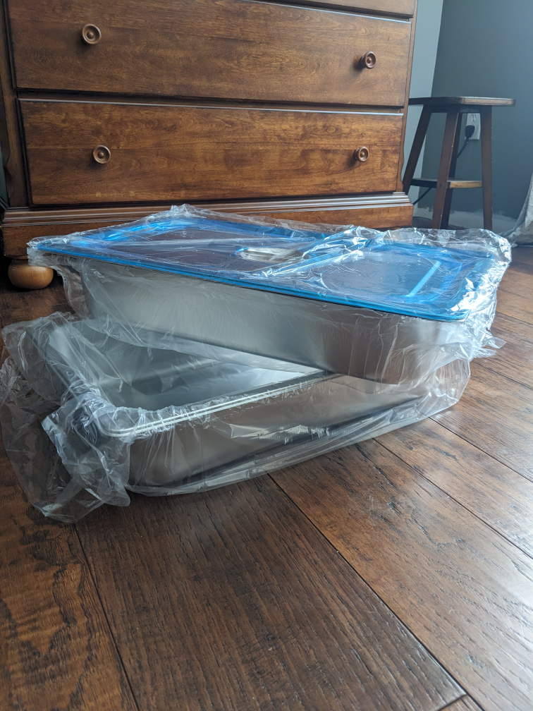 full size steam pans brand new with lids - photo 2