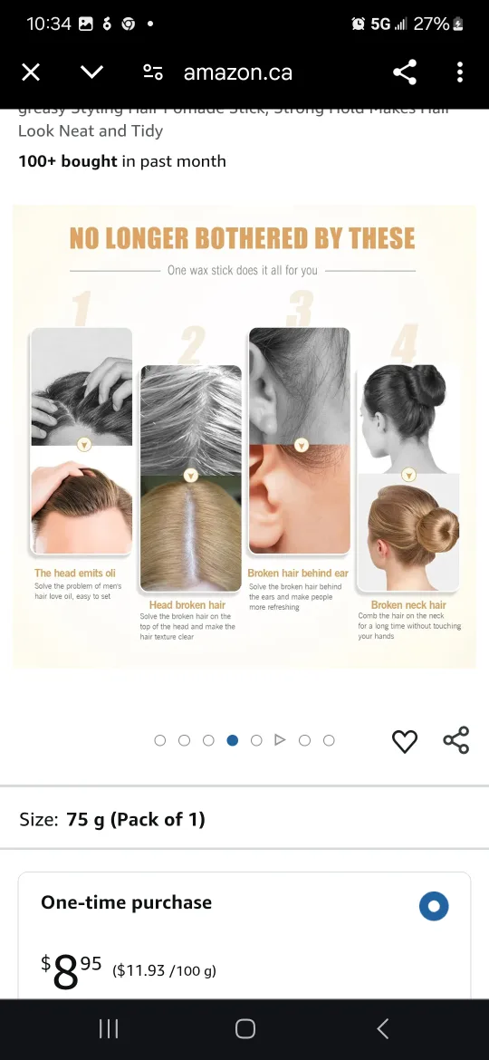 TKT Hair Wax Stick, Wax Stick for Hair Non-greasy Styling Hair image indicator(5)