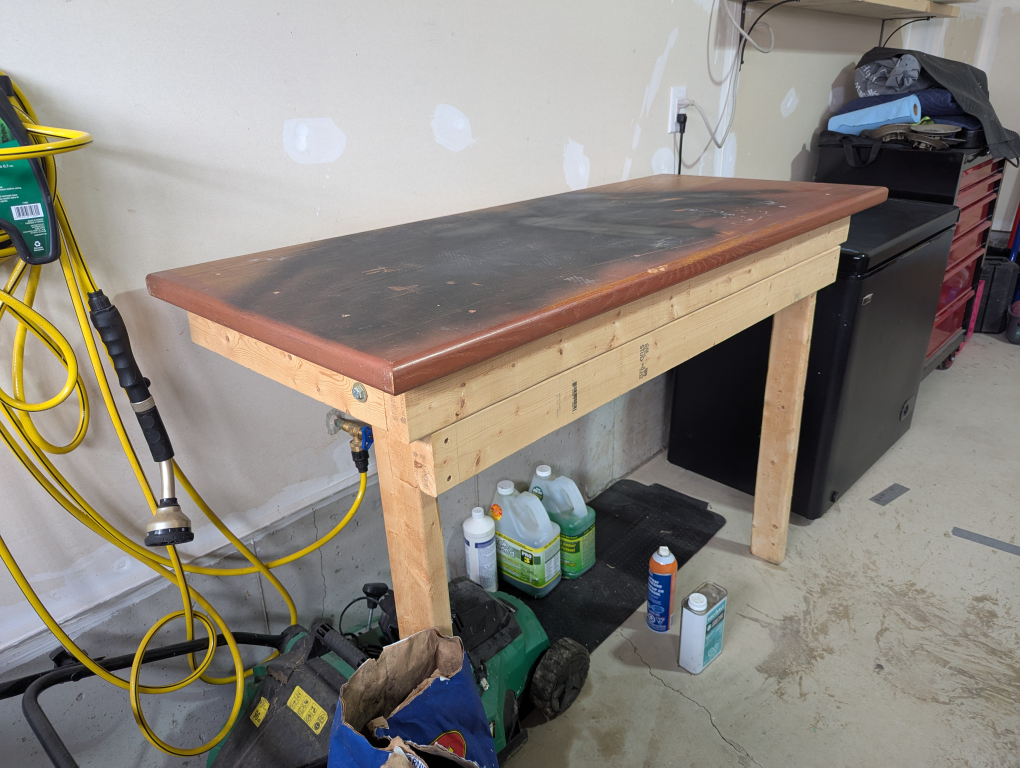Fold-Down Workbench Garage Table