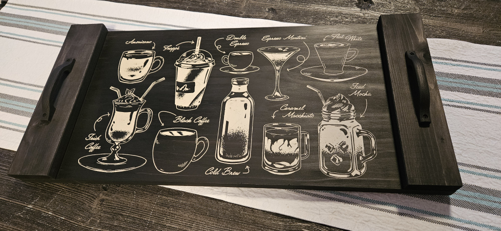 Wood coffee tray decor - photo 2