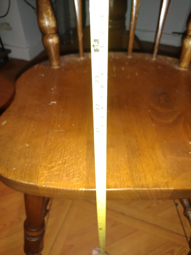 Vintage Round Wooden Table with Pedestal Base 💚 image indicator(9)