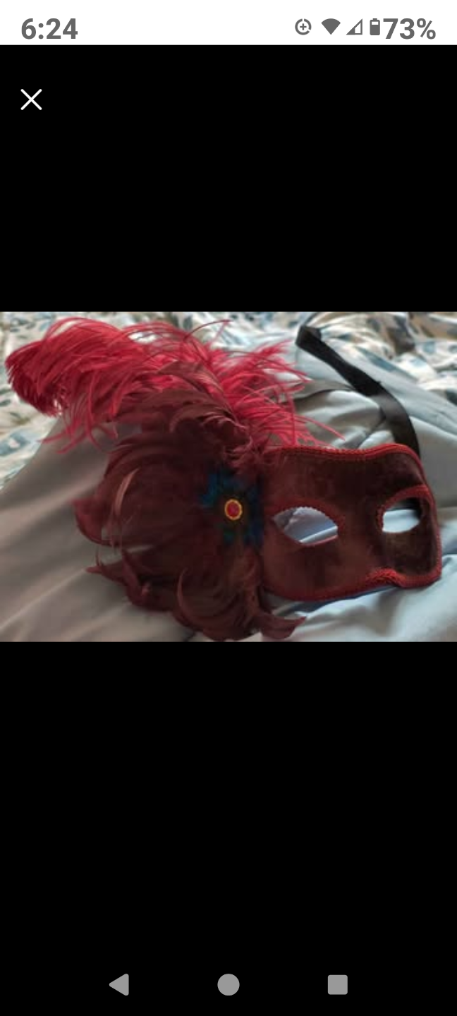 Venetian Masquerade Mask with Feathers