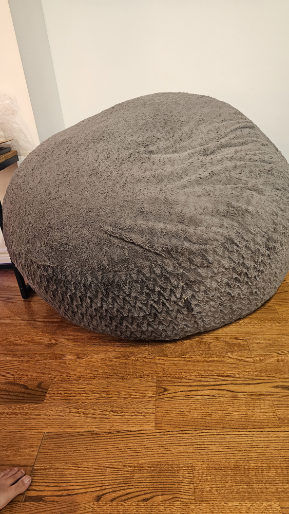 Grey Jumbo Beanbag Chair