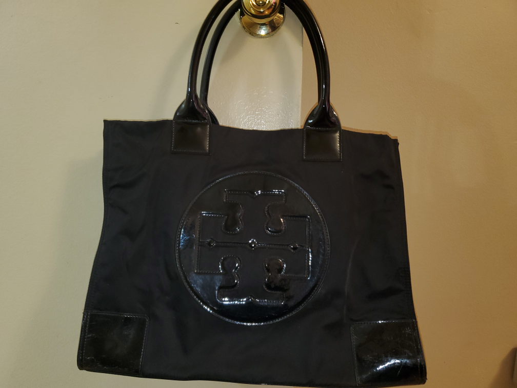 Tory Burch Black Nylon Tote Bag