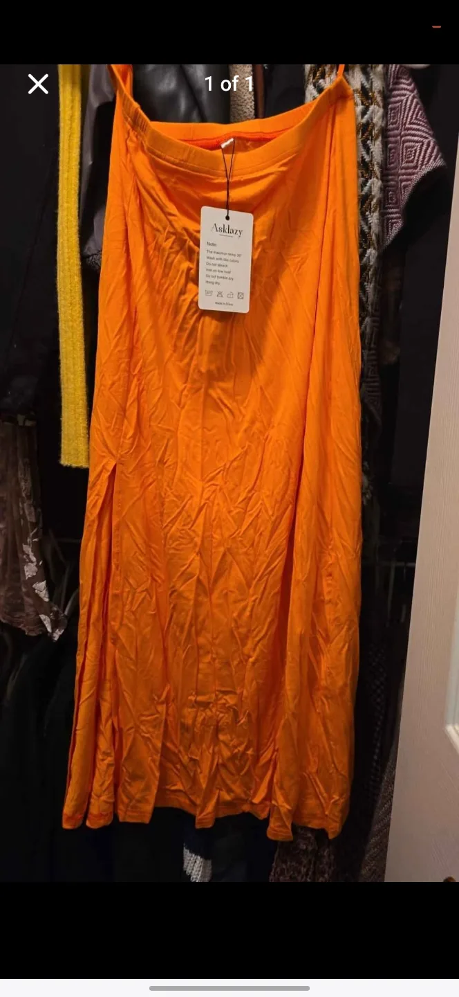 Orange Maxi skirt NEW 💚 thumbnail