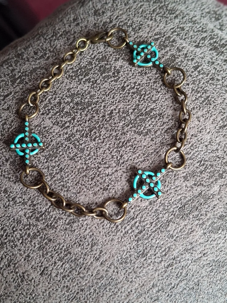 Unique Turquoise and Bronze Bracelet image indicator(2)