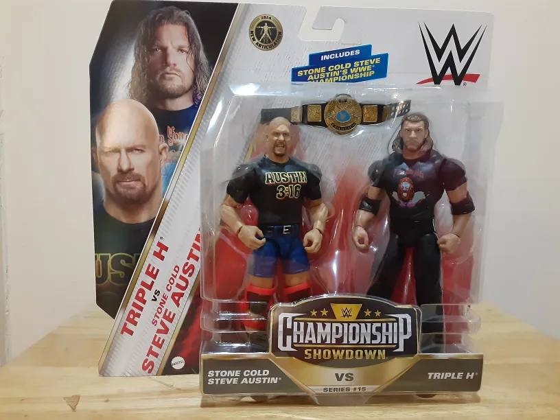 WWE Champion Figure Stone Cold vs Triple H Collectible Set image indicator(2)