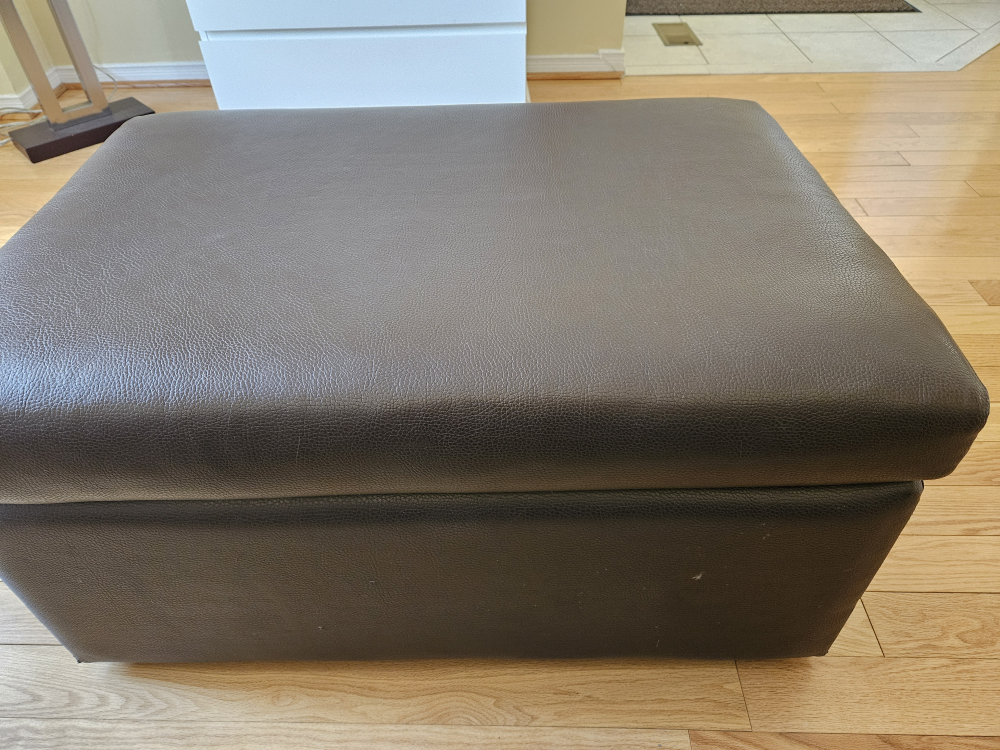 Brown Leather  Ottoman 💚 - photo 2