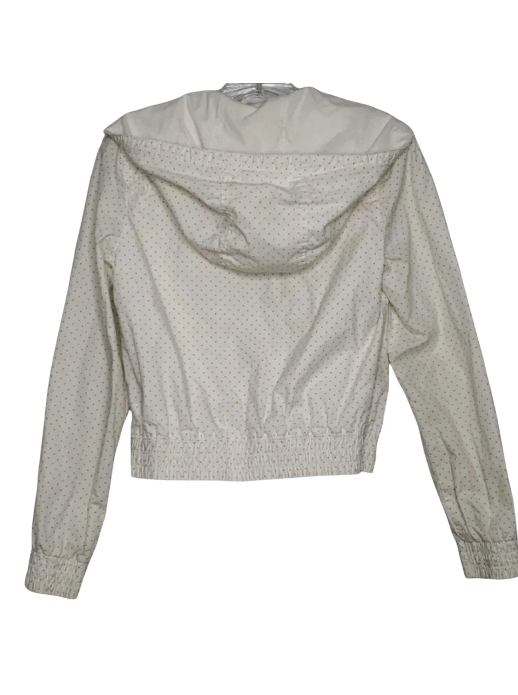 💚 Aéropostale White Cotton w Grey Polka Dot Cropped Jacket image indicator(3)