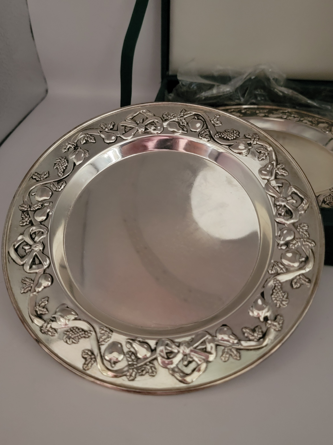 vintage Goldinger silver plated bottle coasters - photo 3