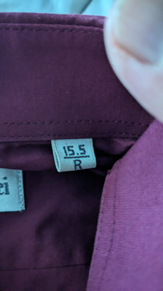 Men's Burgundy Dress Shirt - Size 15.5R - photo 2