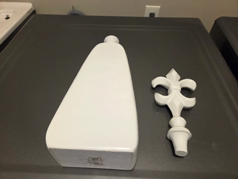 White Decorative Fleur-de-lis Bottle image indicator(2)