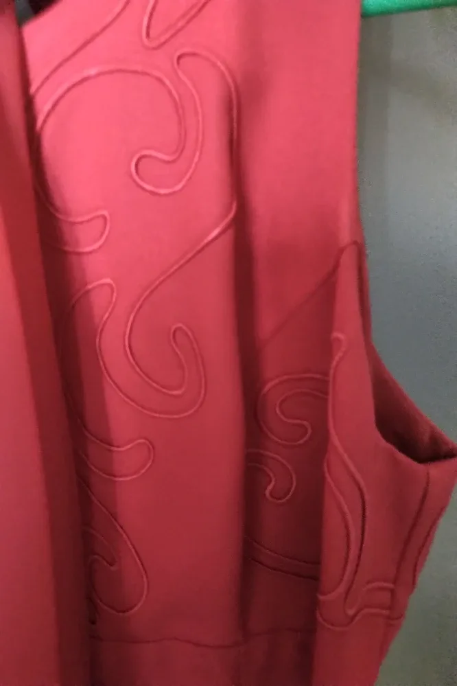 Stunning Red Formal Gown with Matching Shawl image indicator(2)