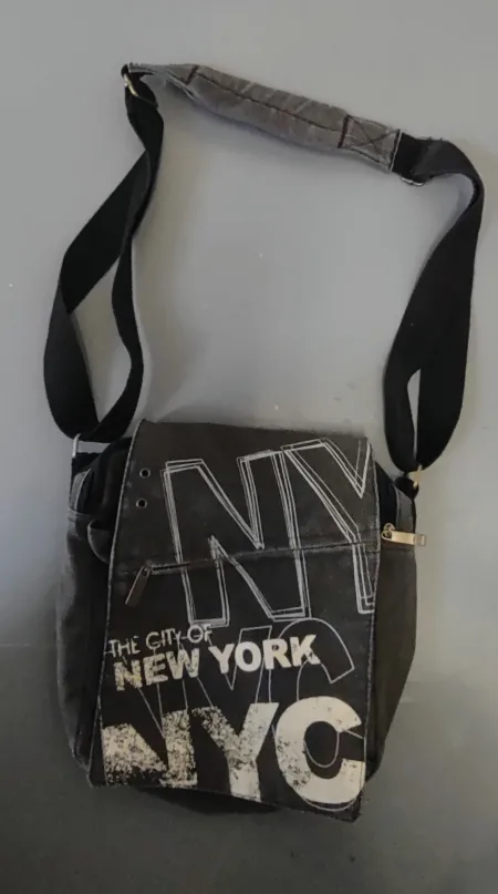 Robin Ruth Grey Canvas Crossbody Bag image indicator(2)