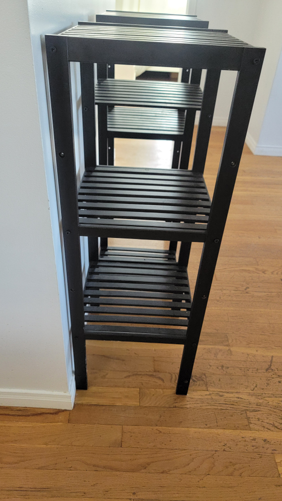 Black Bamboo Shelving Unit - photo 2