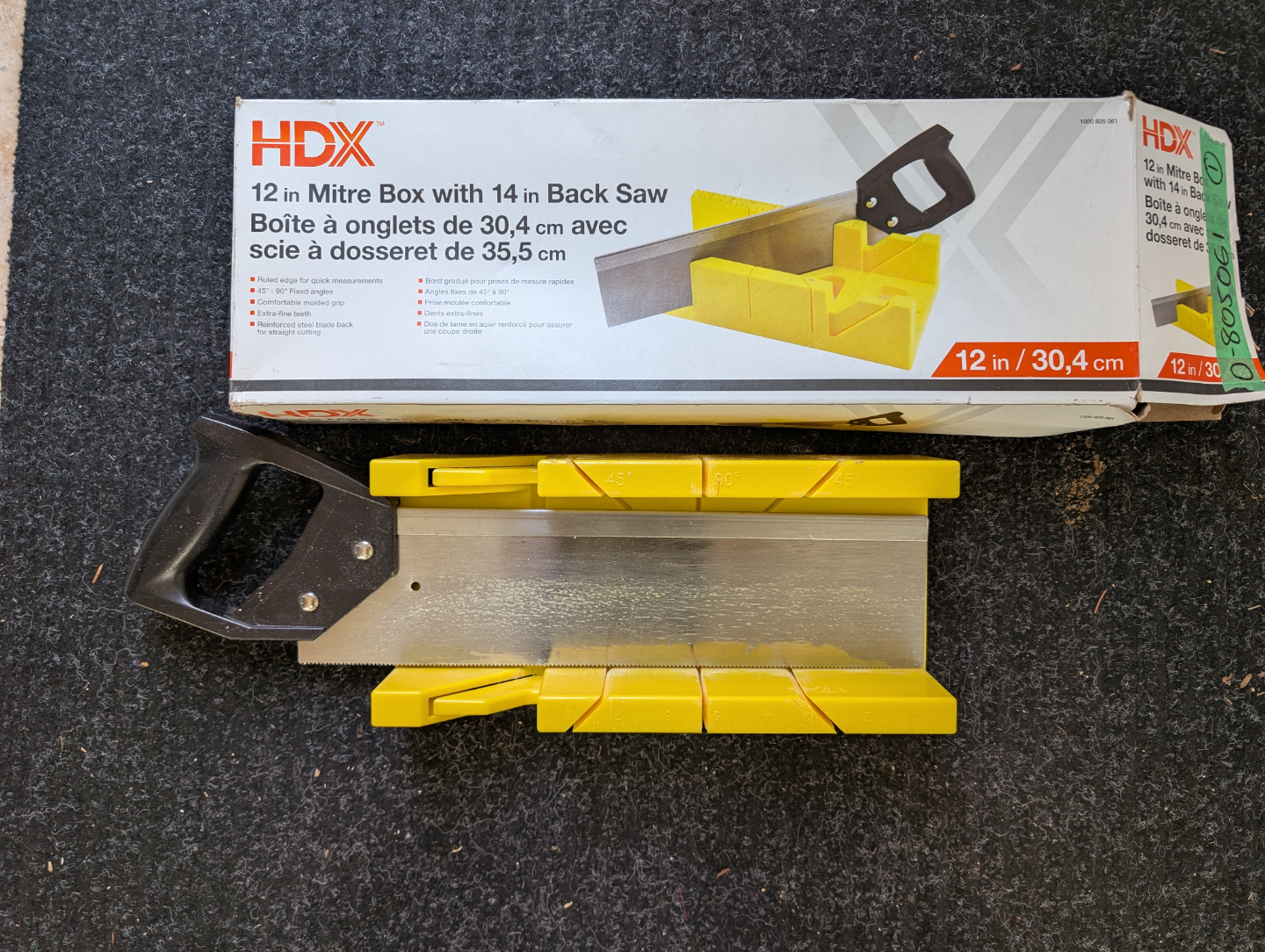 HDX 12-inch Mitre Box with 14-inch Back Saw