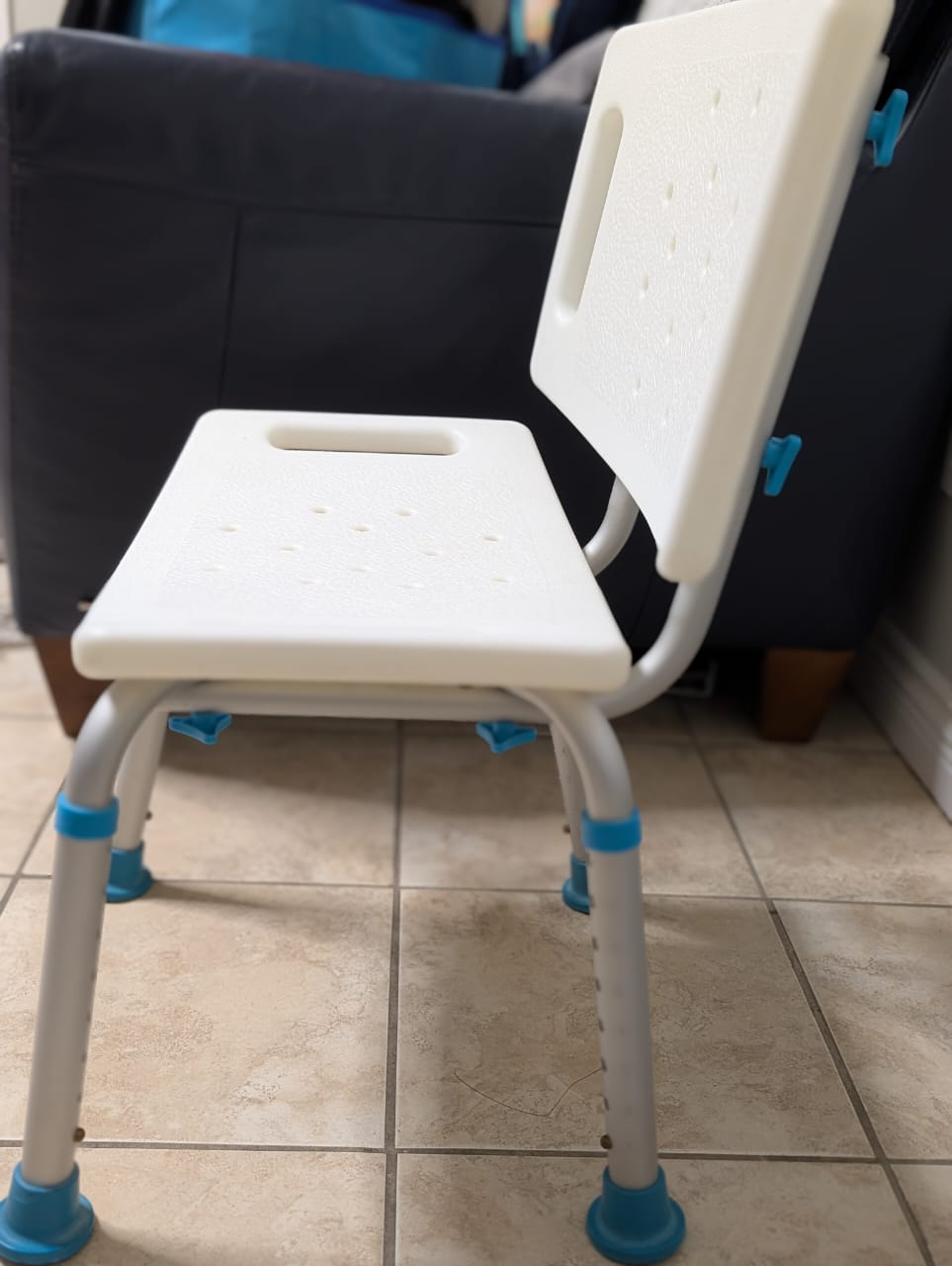 Adjustable Shower Chair with Backrest - photo 2