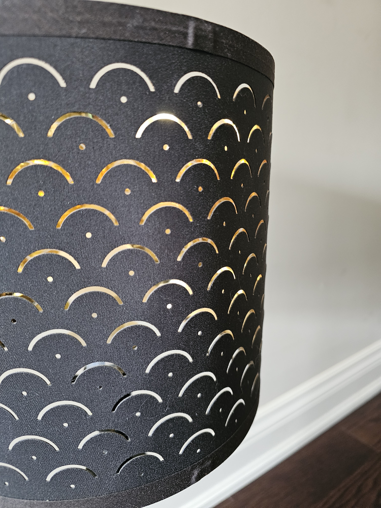 Pair of Black Table Lamps with Gold Accents - photo 2