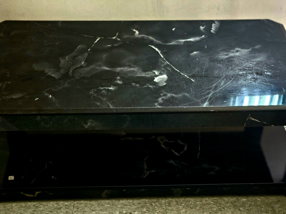 Elegant Black Marble Design Coffee Table on Wheels.💚 - photo 5