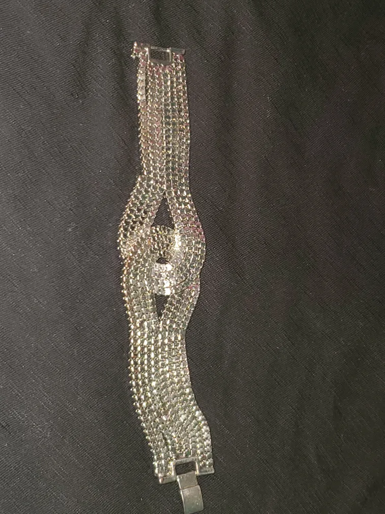 Silver Tone Metal Mesh Bracelet image indicator(6)