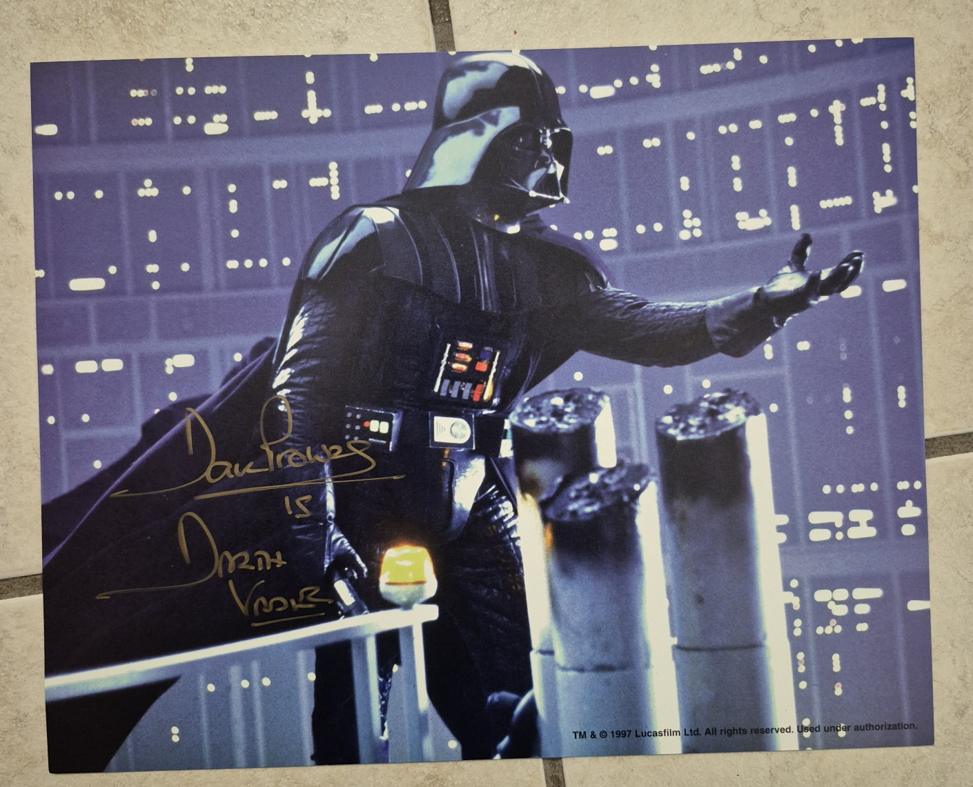 Darth Vader Autographed Photo - The Empire Strikes Back