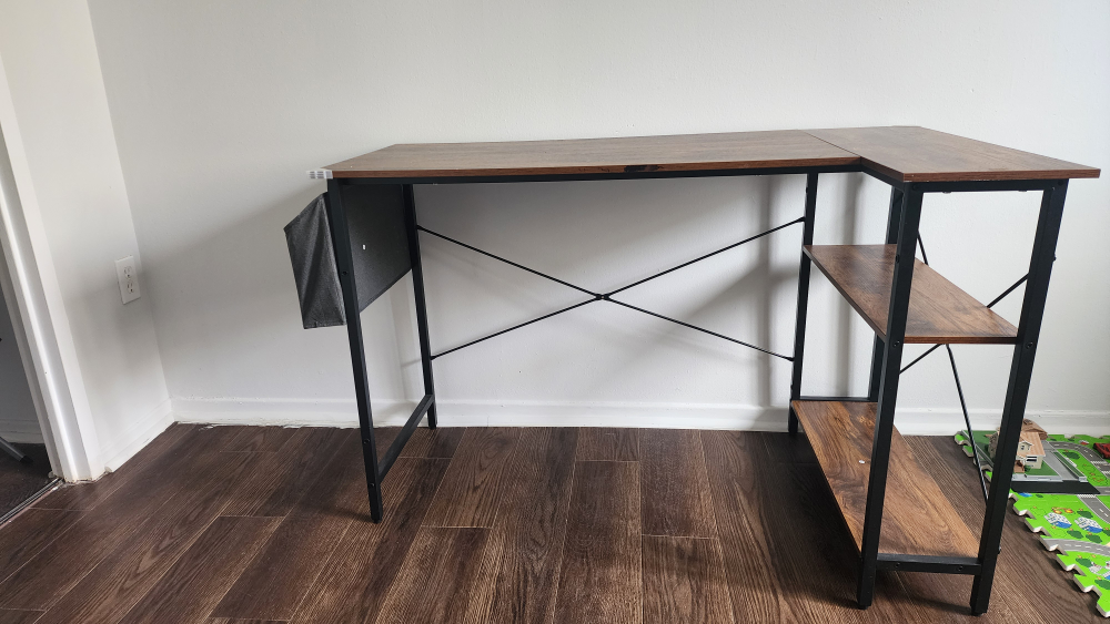 L-Shaped Computer Desk with Storage - photo 3