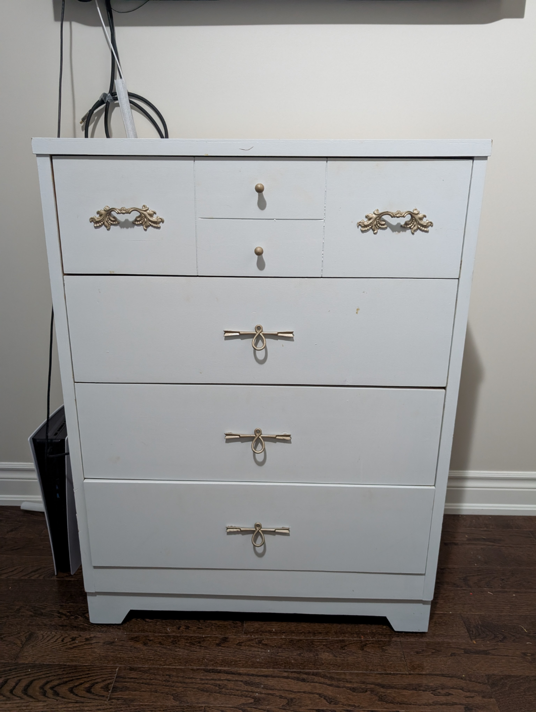 Four-Drawer White Dresser