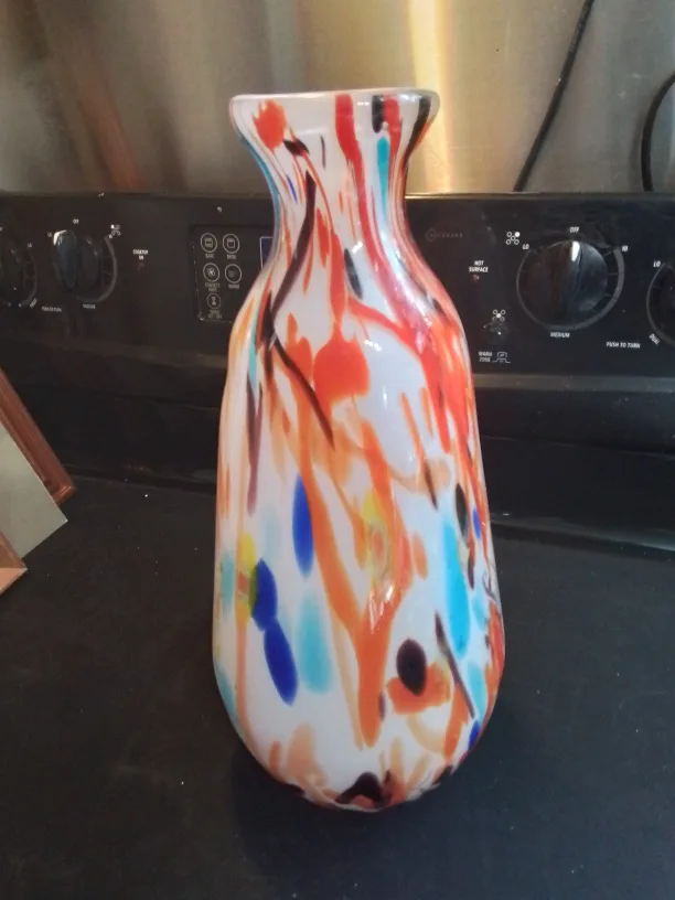 A tall Murano multicolor vase💚 image indicator(3)