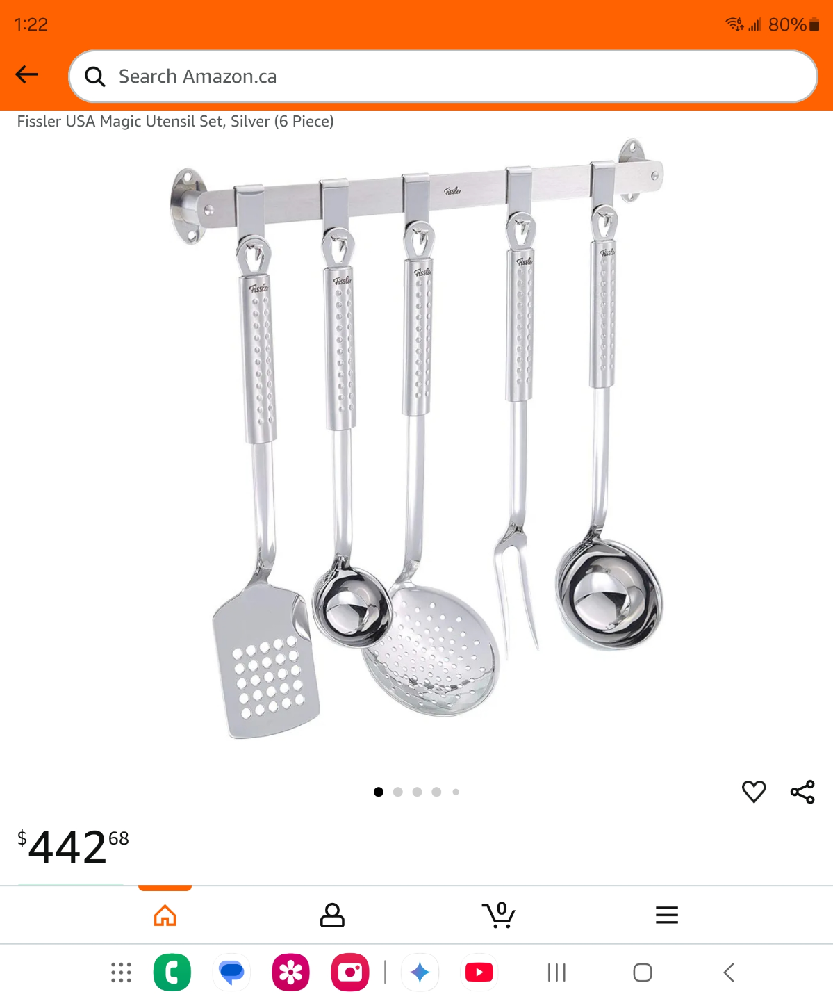 Fissler Magic Kitchen Helper 6-Piece Utensil Set - New in Box