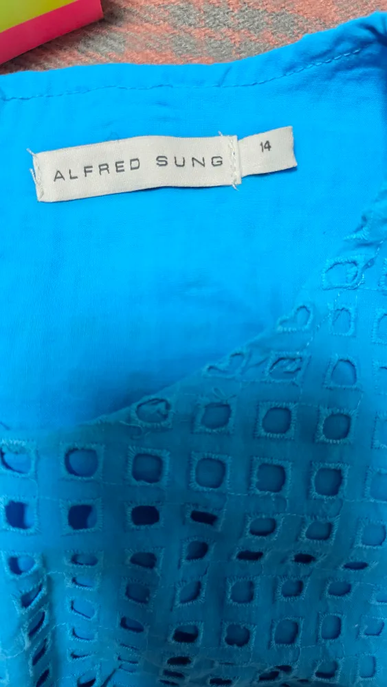 Alfred Sung Eyelet Detail Dress Size 14 thumbnail