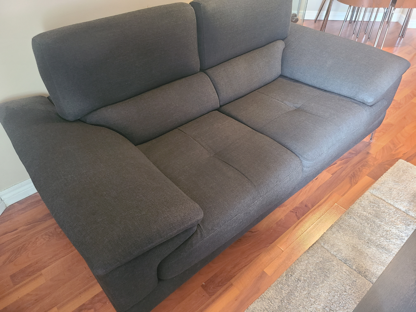 Mobilia- Modern Dark Grey Loveseat - photo 2