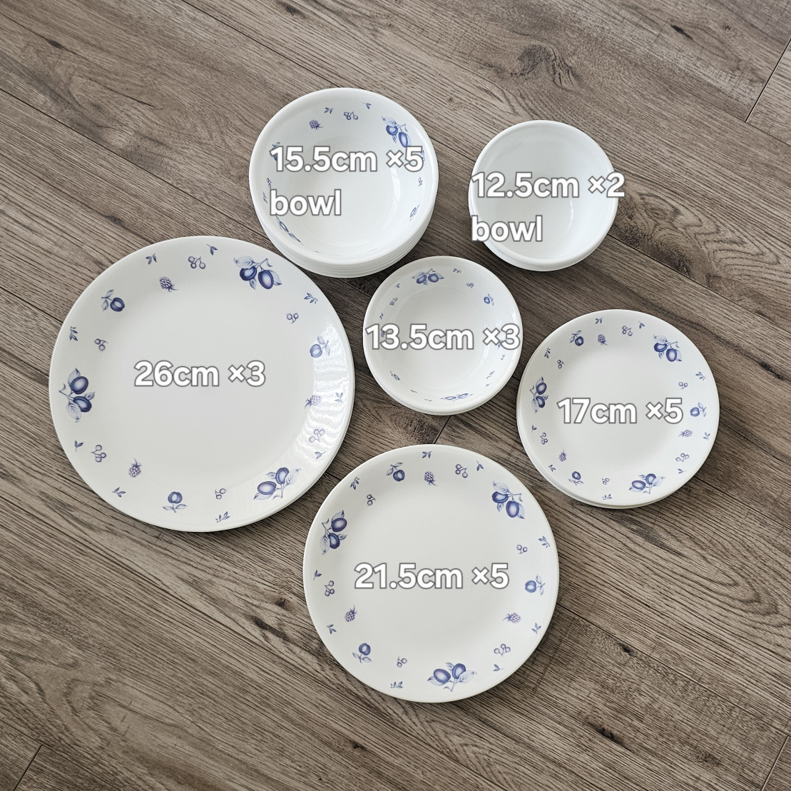 Corelle Dinnerware Set - Blue Plum Pattern - photo 2