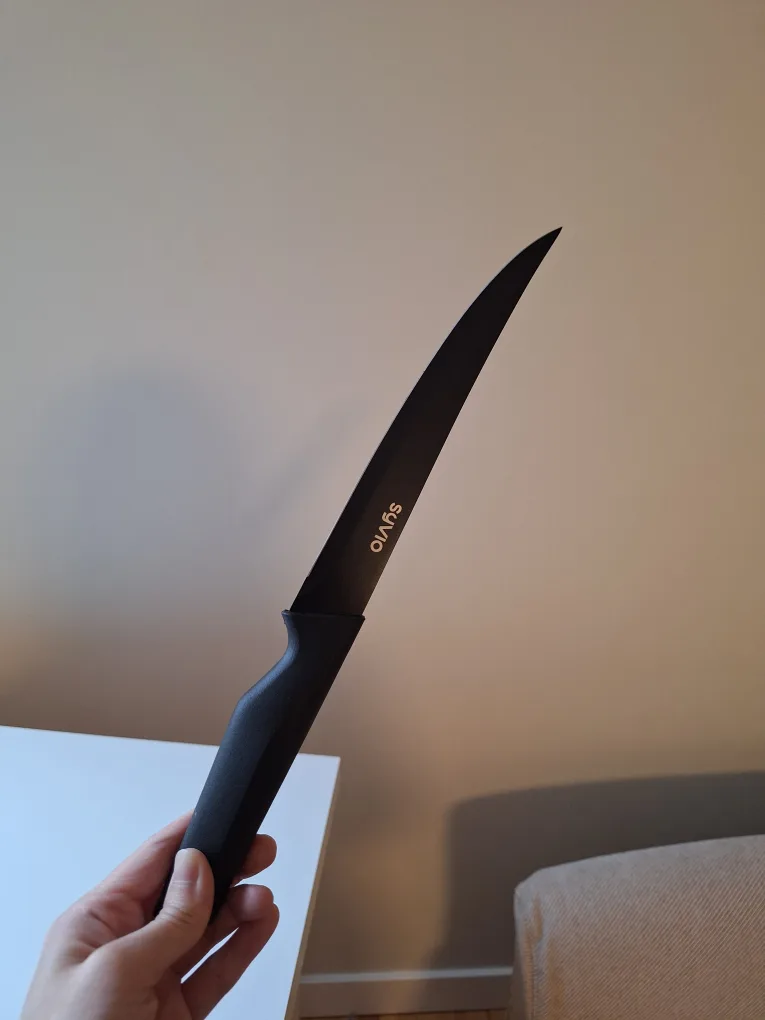 Syvio 12-Piece Black Knife Set with Block image indicator(3)