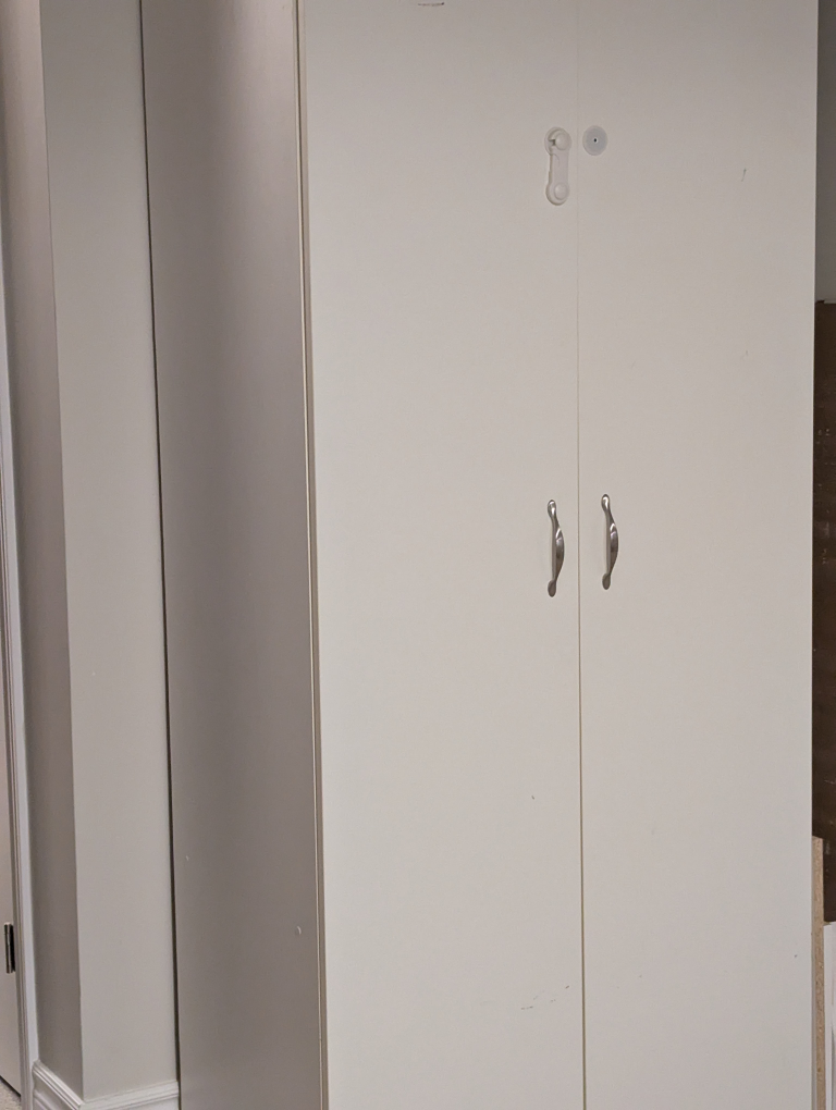 White Wardrobe with Shelves and Drawers - photo 5