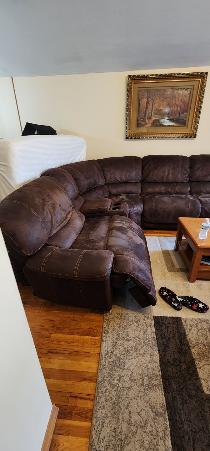 Brown Reclining Sectional Sofa - photo 2